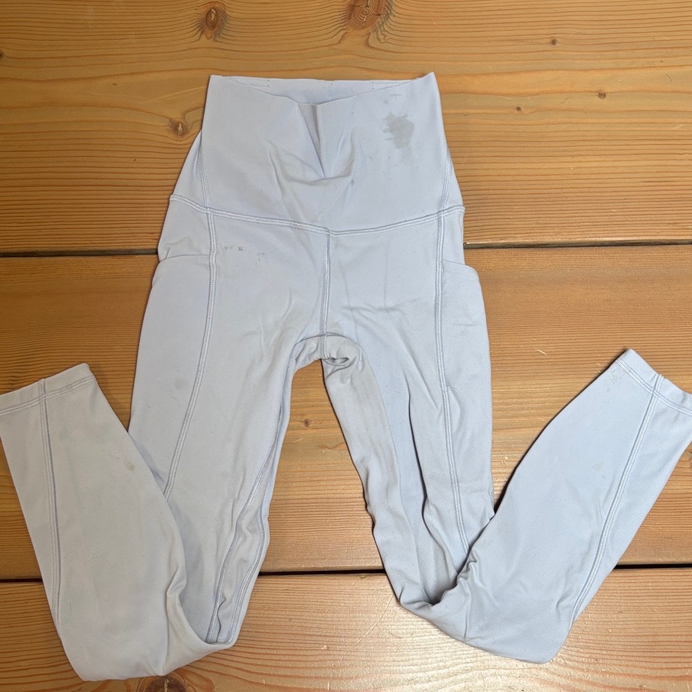 lululemon light blue leggings size 0